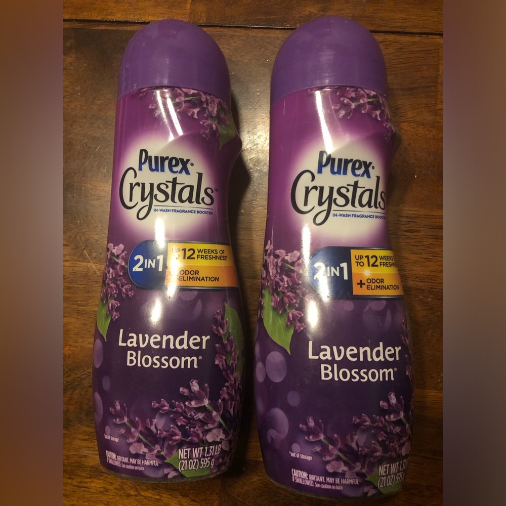 2 pk Purex crystal Lavender Blossom laundry In-Wash Fragrance Booster - Purple